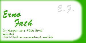 erno fath business card